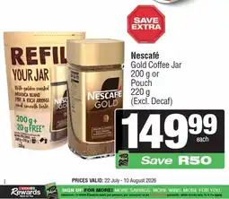Spar Nescafe Gold Coffee Jar offer