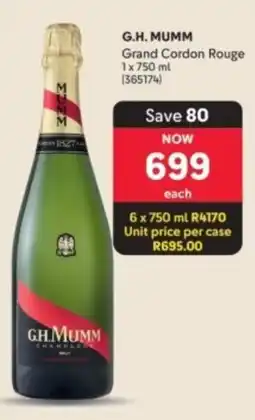 Makro’s liquor G.H. MUMM Grand Cordon Rouge offer