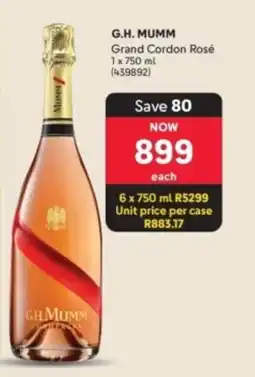 Makro’s liquor G.H. MUMM Grand Cordon Rosé offer