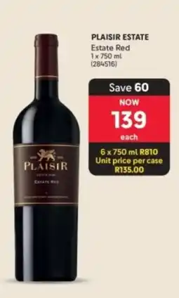 Makro’s liquor Plaisir Estate Red offer