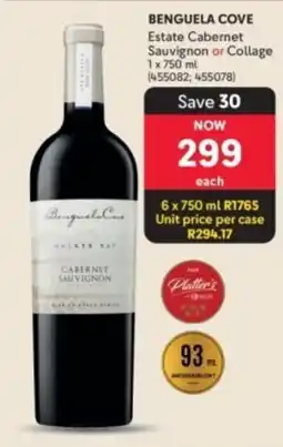 Makro’s liquor Benguela Cove Cabernet Sauvignon offer