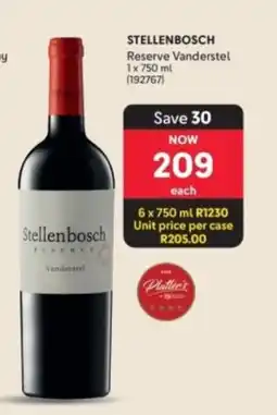 Makro’s liquor Stellenbosch Reserve Vanderstel offer