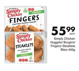 Save Simply Chicken Nuggets/Burgers/ Fingers/ Steaklets Bites offer