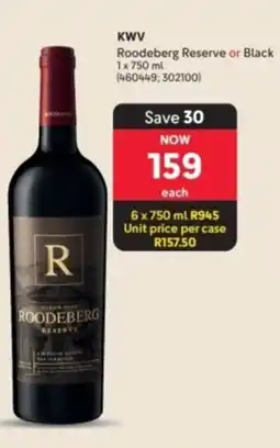 Makro’s liquor Roodeberg Reserve or Black offer
