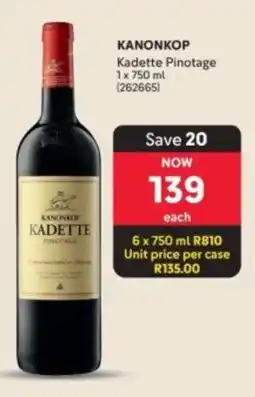 Makro’s liquor KANONKOP Kadette Pinotage offer