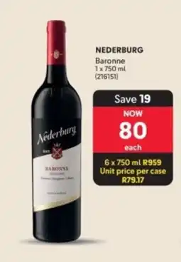 Makro’s liquor Nederburg Baronne offer