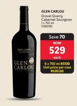 Makro’s liquor GLEN CARLOU Gravel Quarry Cabernet Sauvignon offer
