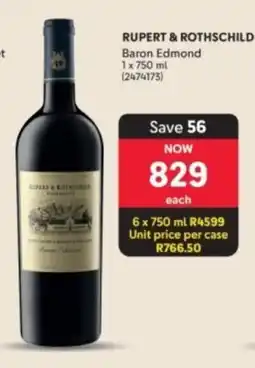 Makro’s liquor Rupert & Rothschild Baron Edmond offer