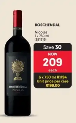 Makro’s liquor Boschendal Nicolas offer