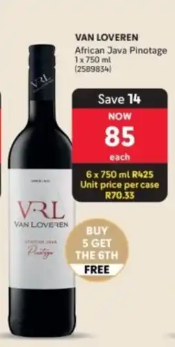 Makro’s liquor Van Loveren African Java Pinotage offer