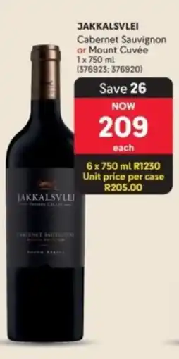 Makro’s liquor Jakkalsvlei Cabernet Sauvignon offer