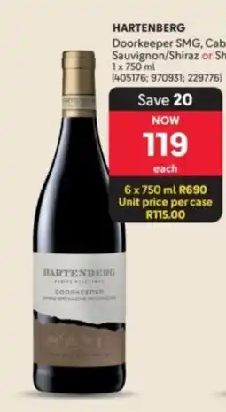 Makro’s liquor HARTENBERG Doorkeeper SMG, Cab Sauvignon/Shiraz or Sh offer