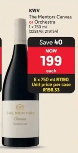 Makro’s liquor KWV The Mentors Canvas offer