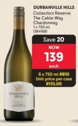 Makro’s liquor Durbanville Hills Collectors Reserve The Cable Way Chardonnay offer
