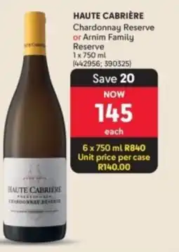 Makro’s liquor HAUTE CABRIÈRE Chardonnay Reserve offer
