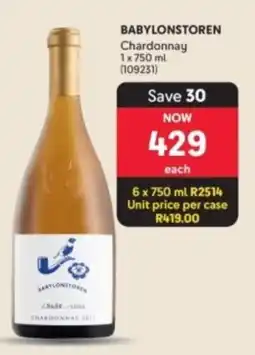 Makro’s liquor Babylonstoren Chardonnay offer
