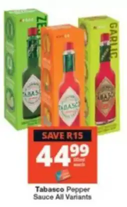 Checkers Tabasco Pepper Sauce All Variants offer