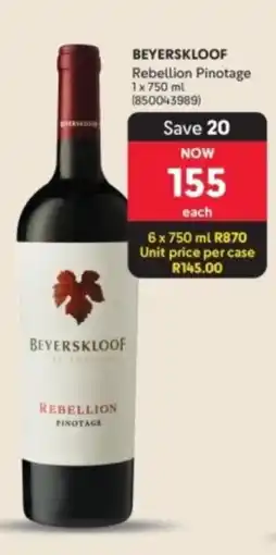 Makro’s liquor Beyerskloof Rebellion Pinotage offer