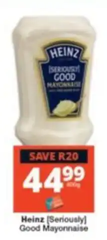 Checkers Heinz [Seriously] Good Mayonnaise offer
