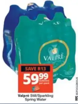 Checkers Valpré Still/Sparkling Spring Water offer