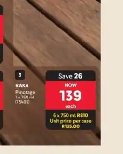 Makro’s liquor RAKA Pinotage offer