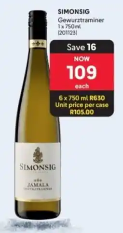Makro’s liquor SIMONSIG Gewurztraminer offer