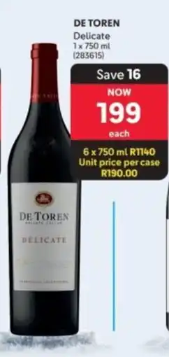 Makro’s liquor DE TOREN Delicate offer