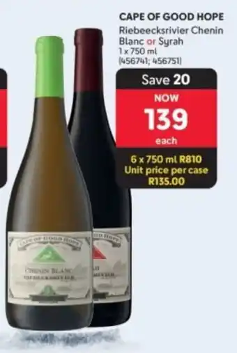 Cape of Good Hope Riebeecksrivier Chenin Blanc or Syrah