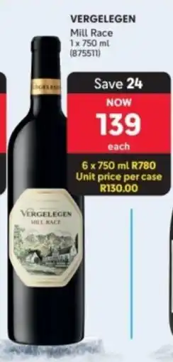 Makro’s liquor Vergelegen Mill Race offer