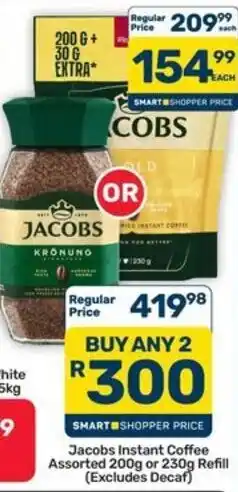 Pick n Pay Hypermarket Jacobs Instant Coffee Assorted offer