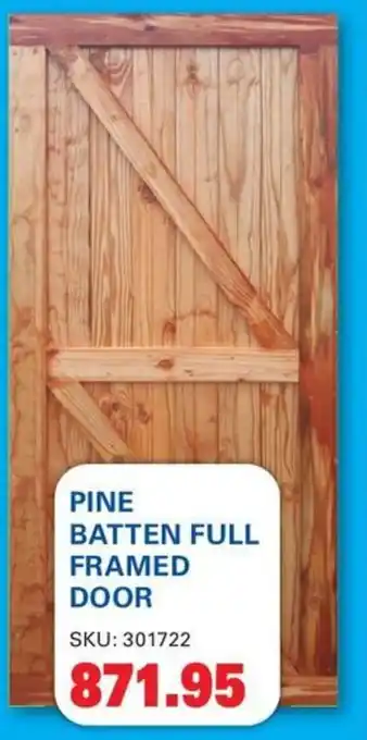 Cashbuild PINE BATTEN FULL FRAMED DOOR offer
