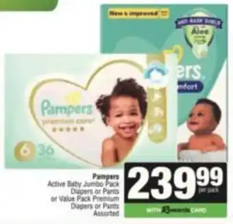 Pampers Active Baby Jumbo Pack Diapers or Pants Assorted