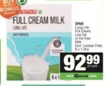 Spar SPAR FULL CREAM MILK offer