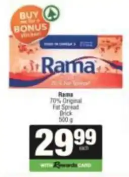 Spar Rama 70% Original Fat Spread Brick offer