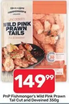 Pick n Pay Hypermarket PnP Fishmonger's Wild Pink Prawn Tail Cut and Deveined offer