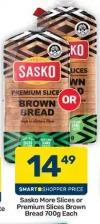 Pick n Pay Hypermarket Sasko Premium Slice Brown Bread offer