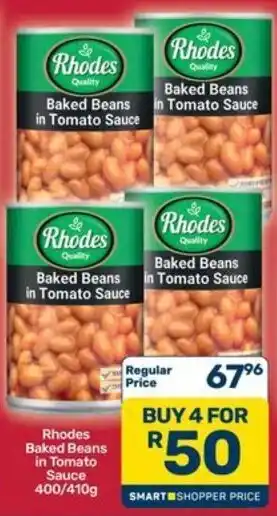 Pick n Pay Hypermarket Rhodes Baked Beans in Tomato Sauce offer