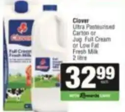 Spar Clover Ultra Pasteurised Full Cream Fresh Milk offer