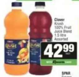 Spar Clover Krush 100% Fruit Juice Blend Assorted offer
