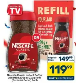 Pick n Pay Hypermarket Nescafe Classic Instant Coffee Assorted offer