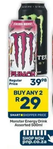 Pick n Pay Hypermarket Monster Energy Drink Assorted offer