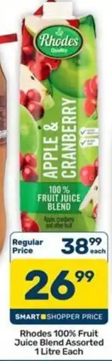Pick n Pay Hypermarket Rhodes 100% Fruit Juice Blend Assorted offer