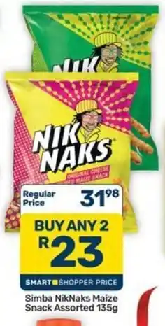 Pick n Pay Hypermarket Simba NikNaks Maize Snack Assorted offer