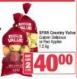 SuperSpar SPAR Country Value Golden Delicious or Red Apple offer