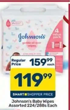 Pick n Pay Hypermarket Johnson's Baby Wipes Assorted offer