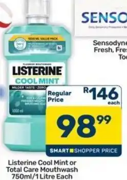 Pick n Pay Hypermarket Listerine Cool Mint Mouthwash offer