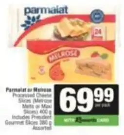 SuperSpar Parmalat or Melrose Processed Cheese Slices Assorted offer