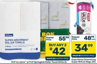 Pick n Pay Hypermarket PnP no name Super Absorbent Roller Towels offer