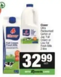 SuperSpar Clover Ultra Pasteurised Fresh Milk offer