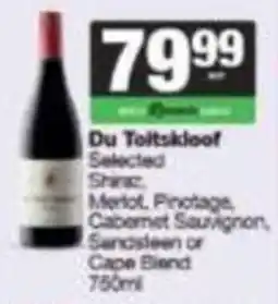 SuperSpar Du Toitskloof Selected Shiraz offer